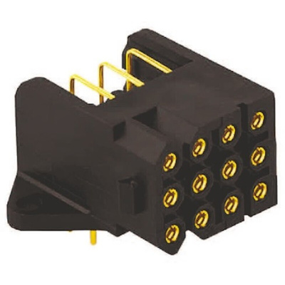 Souriau Connector, 12 Way, 13A, Female, SMS, Through Hole, 220.0 V