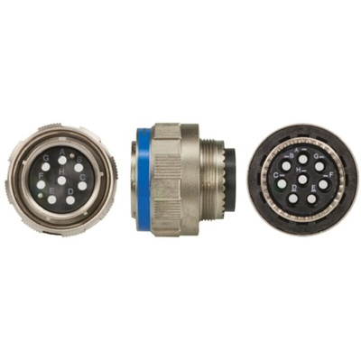 Souriau, 8D 8 Way Cable Mount MIL Spec Circular Connector Plug, Pin Contacts,Shell Size 19, Screw Coupling,