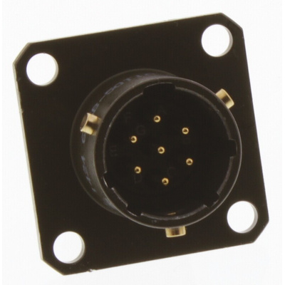 Amphenol Limited, 62GB 7 Way Flange Mount MIL Spec Circular Connector Receptacle, Pin Contacts,Shell Size 10, Bayonet