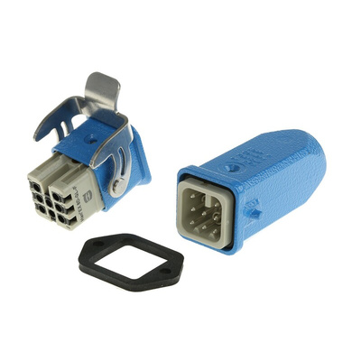 HARTING Connector Set, 8 Way, 10A, Female to Male, Han Ex, 90 V