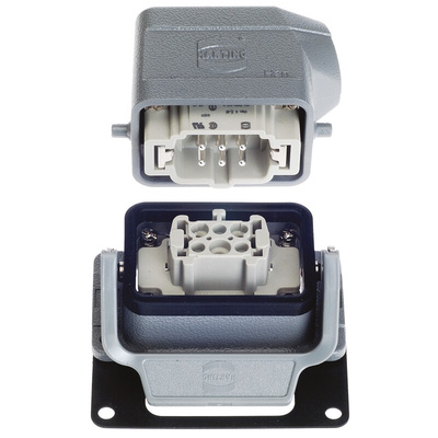 HARTING Connector Set, 6+ PE Way, HAN 6B