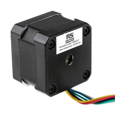RS PRO Hybrid Stepper Motor, 4 V, 1.8°, 42.3 x 42.3mm Frame, 5mm Shaft