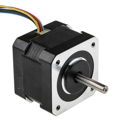 RS PRO Hybrid Stepper Motor, 9.6 V, 1.8°, 42.3 x 42.3mm Frame, 5mm Shaft