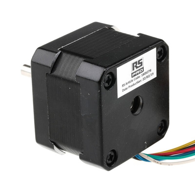 RS PRO Hybrid Stepper Motor, 9.6 V, 1.8°, 42.3 x 42.3mm Frame, 5mm Shaft