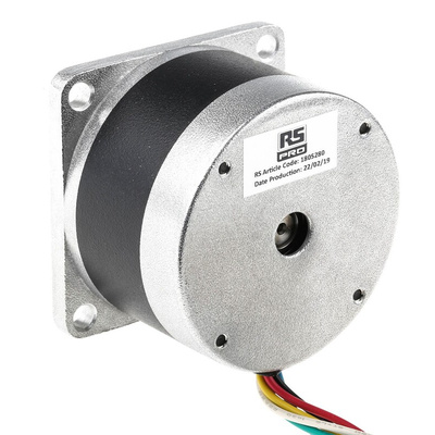 RS PRO Hybrid Stepper Motor, 4 V, 1.8°, 56.4 x 56.4mm Frame, 6.35mm Shaft