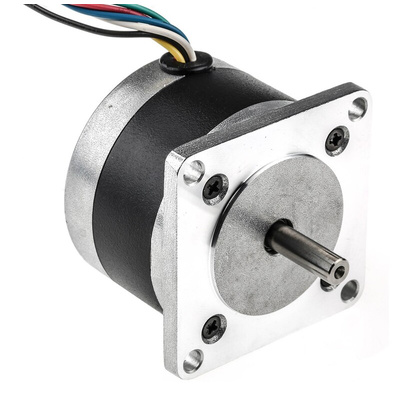RS PRO Hybrid Stepper Motor, 12 V, 1.8°, 56.4 x 56.4mm Frame, 6.35mm Shaft