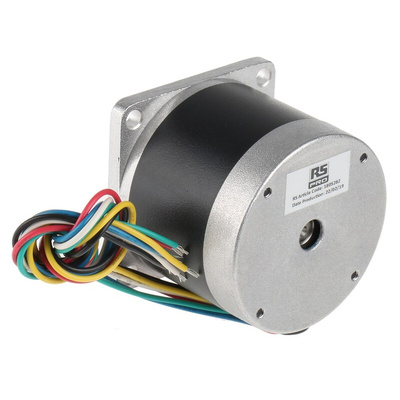 RS PRO Hybrid Stepper Motor, 6 V, 1.8°, 56.4 x 56.4mm Frame, 6.35mm Shaft