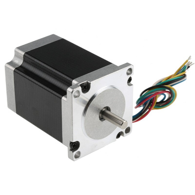 RS PRO Hybrid Stepper Motor, 8.6 V, 1.8°, 56.4 x 56.4mm Frame, 6.35mm Shaft