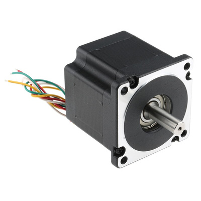 RS PRO Hybrid Stepper Motor, 2.3 V, 1.8°, 85.85 x 85.85mm Frame, 12.7mm Shaft