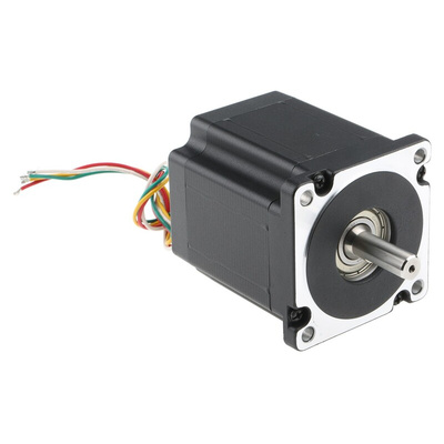 RS PRO Hybrid Stepper Motor, 2.56 V, 1.8°, 85.85 x 85.85mm Frame, 12.7mm Shaft