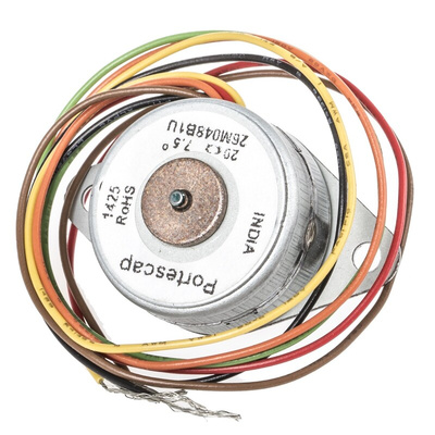 McLennan Servo Supplies Permanent Magnet Stepper Motor, 9.0mNm Torque, 5 V, 7.5°, 2mm Shaft