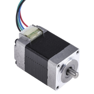 RS PRO Hybrid, Permanent Magnet Stepper Motor, 17.5mNm Torque, 3.96 V, 1.8°, 20.2 x 20.2mm Frame, 4mm Shaft