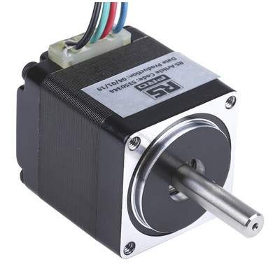 RS PRO Hybrid, Permanent Magnet Stepper Motor, 60mNm Torque, 3.8 V, 1.8°, 28 x 28mm Frame, 5mm Shaft