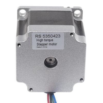 RS PRO Hybrid, Permanent Magnet Stepper Motor, 1.0Nm Torque, 2.3 V, 1.8°, 56.4 x 56.4mm Frame, 6.35mm Shaft