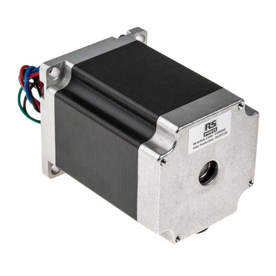 RS PRO Hybrid, Permanent Magnet Stepper Motor, 1.89Nm Torque, 3.2 V, 1.8°, 56.4 x 56.4mm Frame, 6.35mm Shaft
