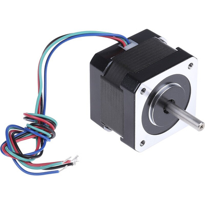 RS PRO Hybrid, Permanent Magnet Stepper Motor, 0.22Nm Torque, 2.8 V, 1.8°, 42.3 x 42.3mm Frame, 5mm Shaft