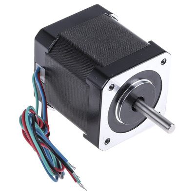 RS PRO Hybrid, Permanent Magnet Stepper Motor, 0.44Nm Torque, 2.8 V, 1.8°, 42.3 x 42.3mm Frame, 5mm Shaft