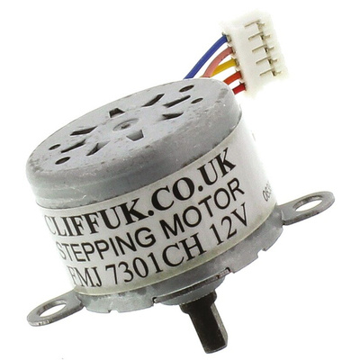 Cliff Electronics Stepper Motor, 40mNm Torque, 12 V, 5.625 °, 11.25 °, 3mm Shaft