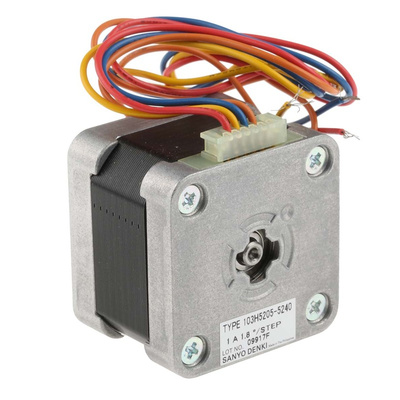 Sanyo Denki Hybrid, Single Shaft Stepper Motor, 0.265Nm Torque, 24 V, 1.8°, 42 x 42mm Frame, 5mm Shaft
