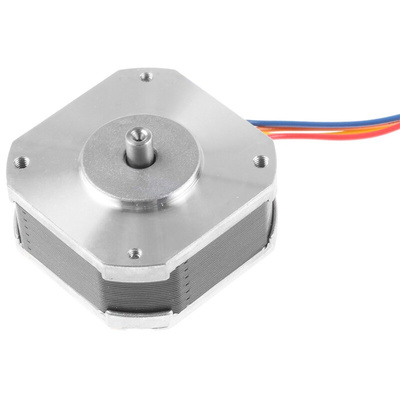 Sanyo Denki SS24 Series Hybrid, Single Shaft Stepper Motor, 18.6mNm Torque, 24 V, 1.8°, 42 x 42mm Frame, 5mm Shaft