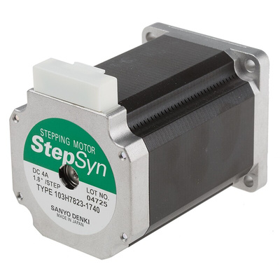 Sanyo Denki SANMOTION 103H7 Series Hybrid, Single Shaft Stepper Motor, 2.7Nm Torque, 24 V, 1.8°, 60 x 60mm Frame, 8mm