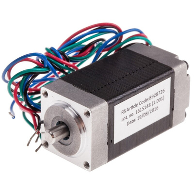 RS PRO Hybrid, Permanent Magnet Stepper Motor, 30mNm Torque, 4.32 V, 1.8°, 20.2 x 20.2mm Frame, 4mm Shaft