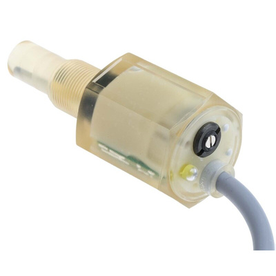 Baumer FFAK 16P Series Liquid Level Sensor Level Switch, PNP Output, Vertical/Horizontal, Polysulfone Body