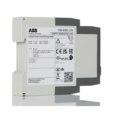 ABB CM-ENS Series Liquid Level Relay - DIN Rail, 110 → 130 V ac, 220 → 240 V ac 1 Voltage Input SPDT Relay