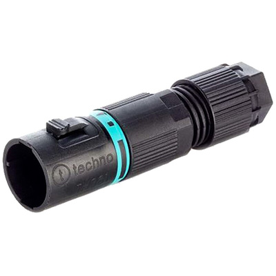 RS PRO Tee Plug, 2-Pole, Male, 1-Way, Cable Mount, 10A, IP68