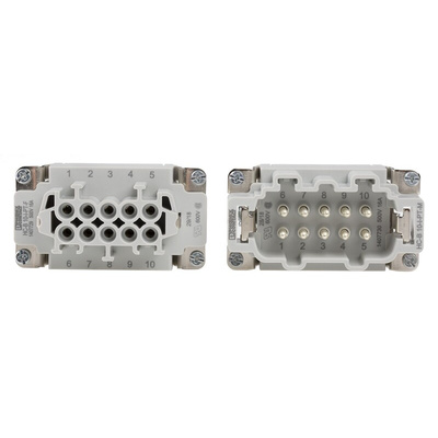 Phoenix Contact Connector Set, 10 Way, 16A, Female, Male, HC, 500 V