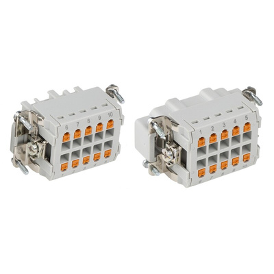 Phoenix Contact Connector Set, 10 Way, 16A, Female, Male, HC, 500 V