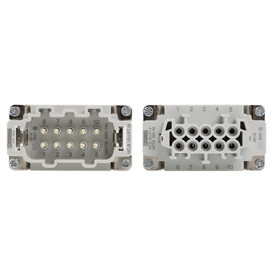 Phoenix Contact Connector Set, 10 Way, 16A, Female, Male, HC, 500 V