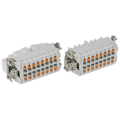 Phoenix Contact Connector Set, 16 Way, 16A, Female, Male, HC, 500 V