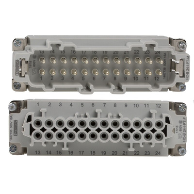 Phoenix Contact Connector Set, 24 Way, 16A, Female, Male, HC, 500 V