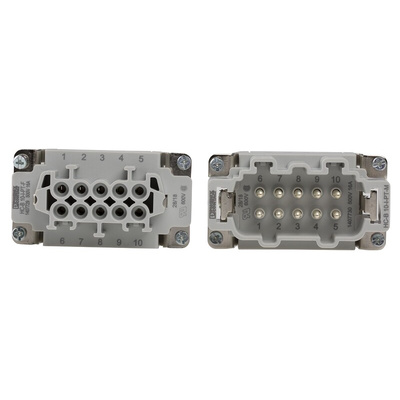 Phoenix Contact Connector Set, 10 Way, 16A, Female, Male, HC, 500 V