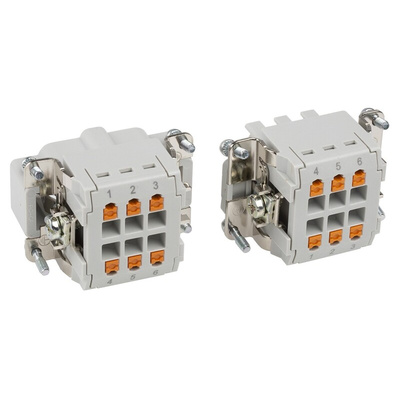 Phoenix Contact Connector Set, 6 Way, 16A, Female, Male, HC, 500 V