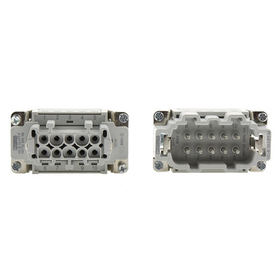 Phoenix Contact Connector Set, 10 Way, 16A, Female, Male, HC, 500 V