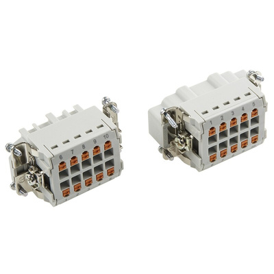 Phoenix Contact Connector Set, 10 Way, 16A, Female, Male, HC, 500 V