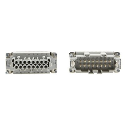 Phoenix Contact Connector Set, 16 Way, 16A, Female, Male, HC, 500 V