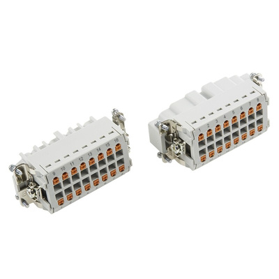 Phoenix Contact Connector Set, 16 Way, 16A, Female, Male, HC, 500 V