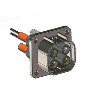 Amphenol Industrial Powerlok Connector, 4 Way, 40A, Female to Male, PL084X, Cable Mount, 1.0 kV