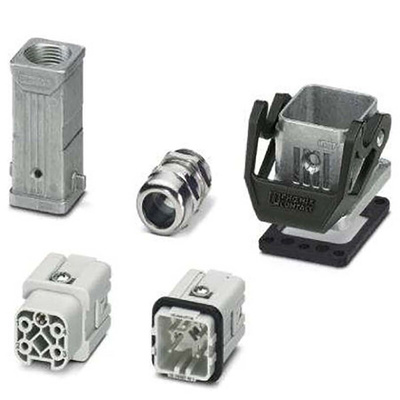 Phoenix Contact Connector Set, 4 Way, 10A, Female, HC, Panel Mount, 230 V