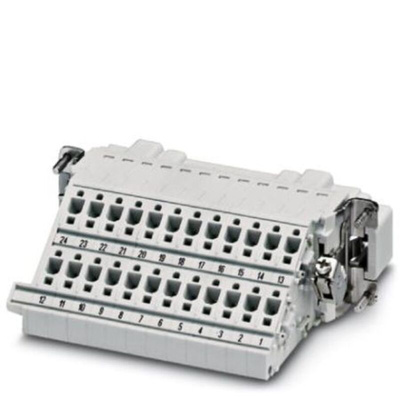 Phoenix Contact Terminal Adapter, 24 Way, 16A, Male, B24, Panel Mount, 500 V ac