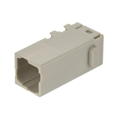 HARTING Crimp Connector Cube, 4 Way, 16A, Male, Han-Modular, Han-Domino, Cable Mount, 400 V