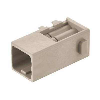 HARTING Crimp Connector Cube, 6 Way, 10A, Male, Han-Modular, Han-Domino, Cable Mount, 250 V
