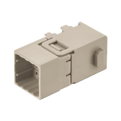 HARTING Crimp Connector Cube, 6 Way, 16A, Male, Han-Modular, Han-Domino, Cable Mount, 32 V