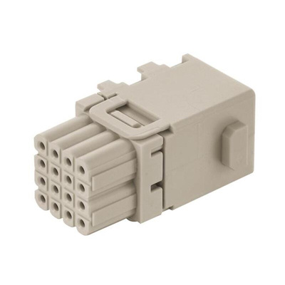 HARTING Crimp Connector Cube, 6 Way, 4A, Female, Han-Modular, Han-Domino, Cable Mount, 32 V