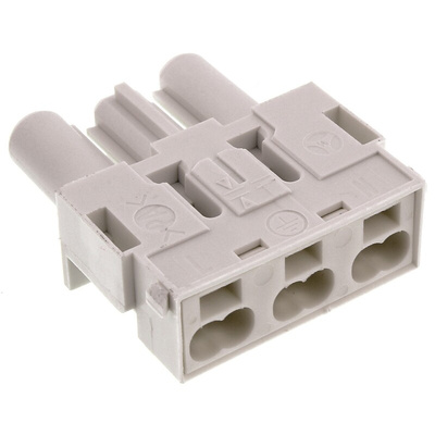 Wieland GST18i3 Series Mini Connector, 3-Pole, Female, Cable Mount, 16A, IP40