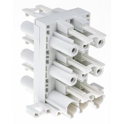 Wieland GST18 Series Distribution Block, 3-Pole, Female, 5-Way, 16A, IP40