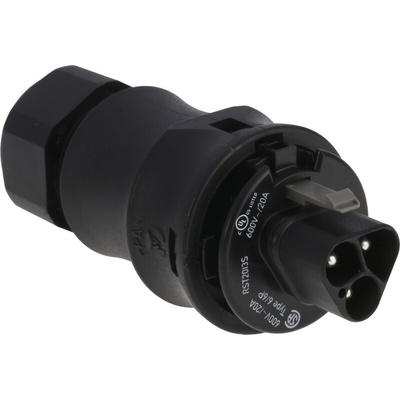 Wieland RST20i3 Series Circular Connector, 3-Pole, Male, Cable Mount, 20A, IP68